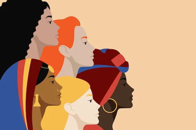 Verschillende vrouwen met verschillende etniciteiten.