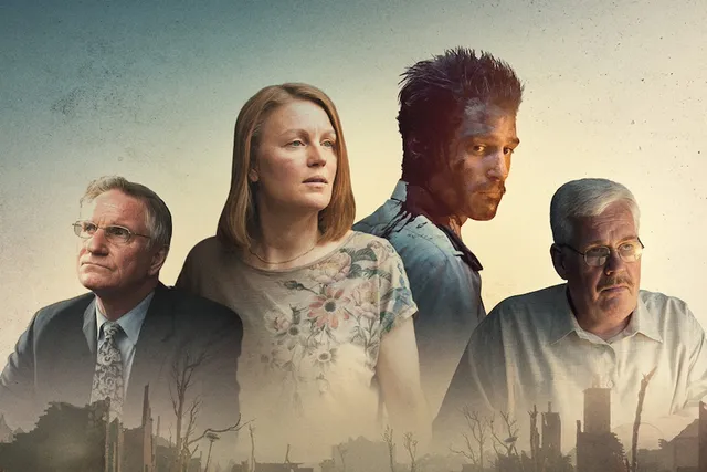 Katrien van Beurden in haar rol als vuurwerkopslagdirecteur in de EO-serie 'De Vuurwerkramp' dat is gebaseerd op de Enschedese vuurwerkramp van 13 mei 2000.