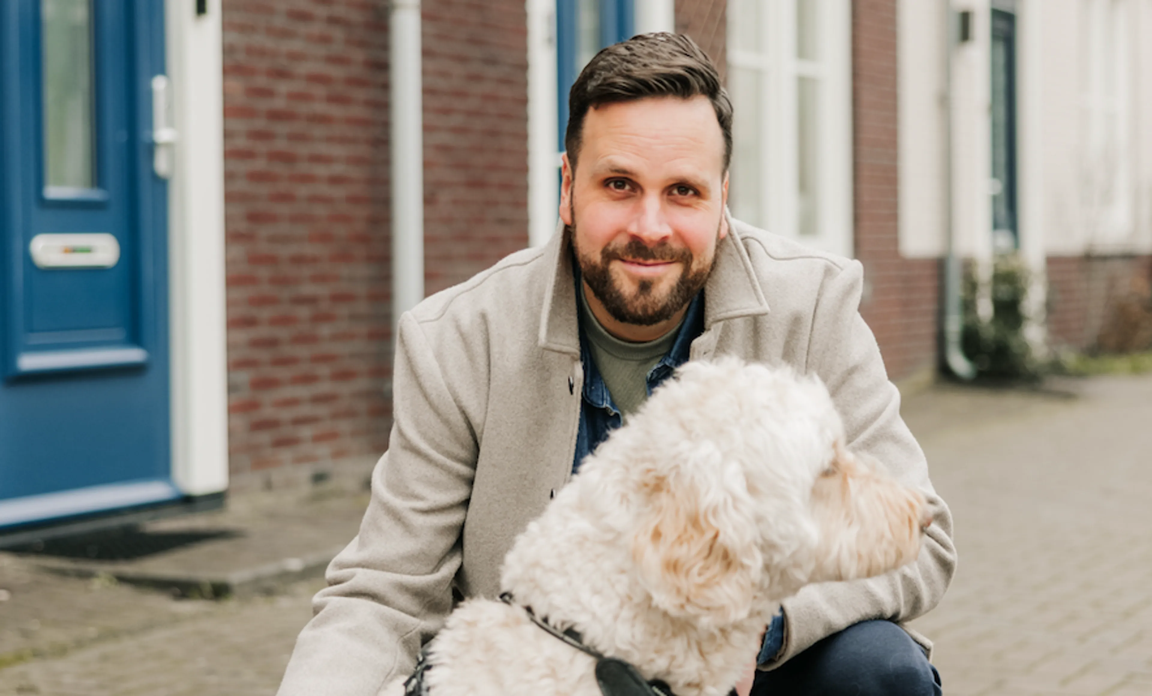 David Boogerd met hond