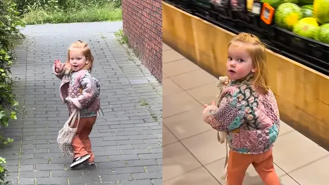 Hoe ver reikt de zelfstandigheid van een tweejarige? Bas deed een stapje terug en liet zijn dochter Pip alleen naar de supermarkt lopen.